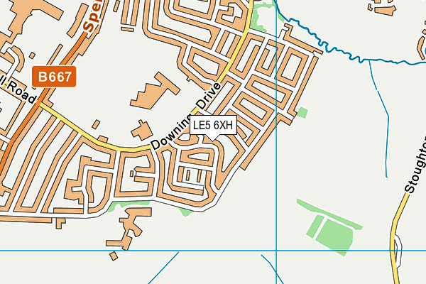 LE5 6XH map - OS VectorMap District (Ordnance Survey)