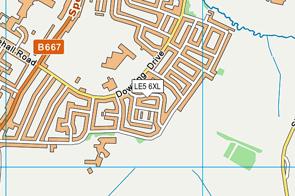 LE5 6XL map - OS VectorMap District (Ordnance Survey)