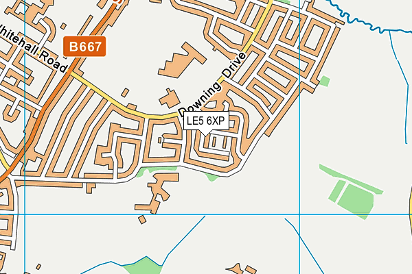 LE5 6XP map - OS VectorMap District (Ordnance Survey)