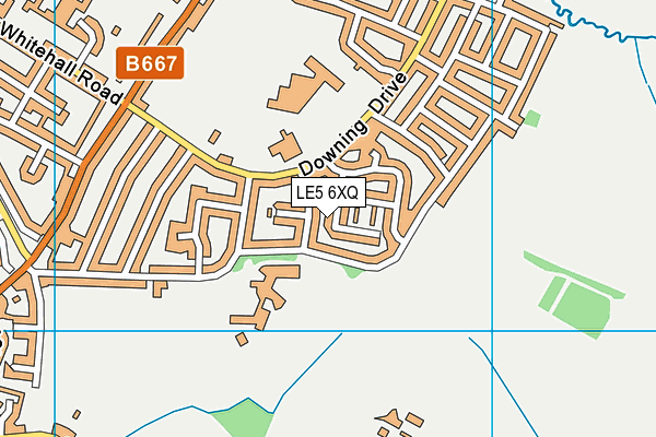 LE5 6XQ map - OS VectorMap District (Ordnance Survey)