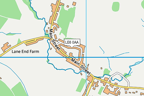 LE6 0AA map - OS VectorMap District (Ordnance Survey)