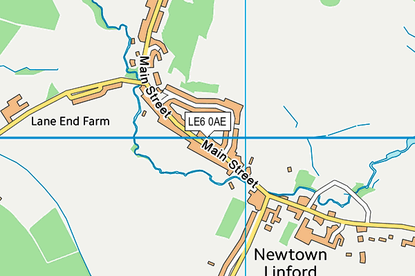 LE6 0AE map - OS VectorMap District (Ordnance Survey)