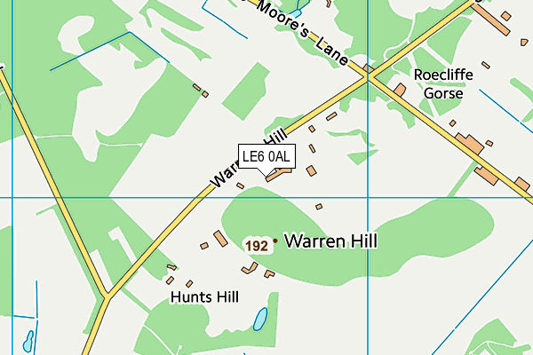 LE6 0AL map - OS VectorMap District (Ordnance Survey)