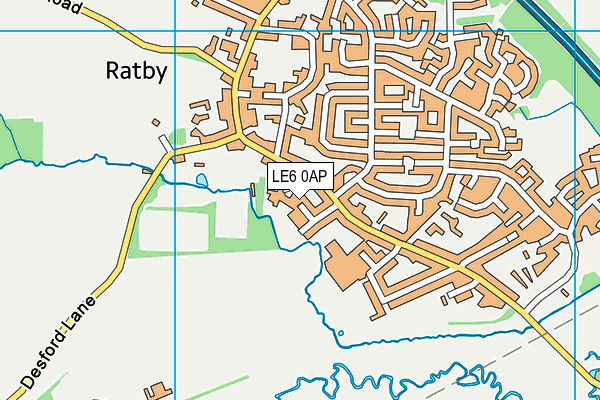 LE6 0AP map - OS VectorMap District (Ordnance Survey)