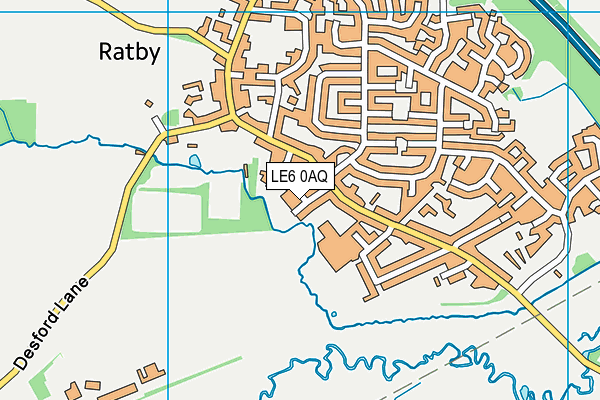 LE6 0AQ map - OS VectorMap District (Ordnance Survey)