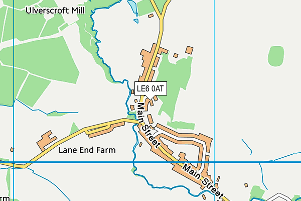 LE6 0AT map - OS VectorMap District (Ordnance Survey)