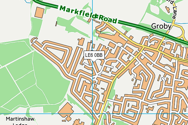Martinshaw Primary School map (LE6 0BB) - OS VectorMap District (Ordnance Survey)