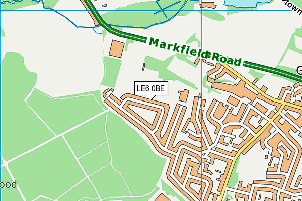 LE6 0BE map - OS VectorMap District (Ordnance Survey)