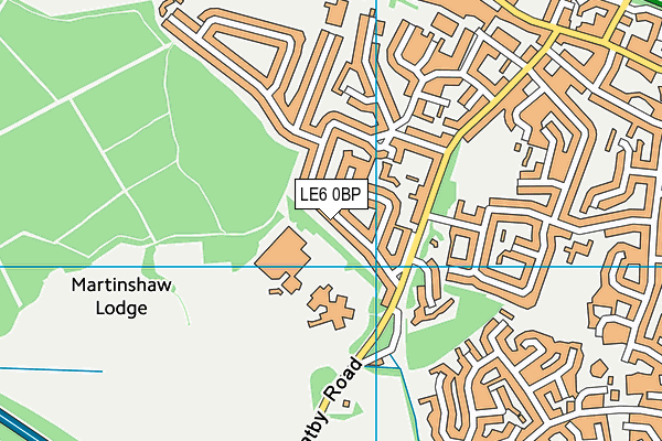 LE6 0BP map - OS VectorMap District (Ordnance Survey)