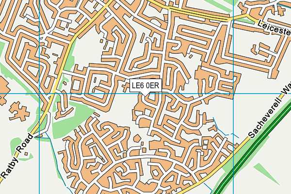 LE6 0ER map - OS VectorMap District (Ordnance Survey)