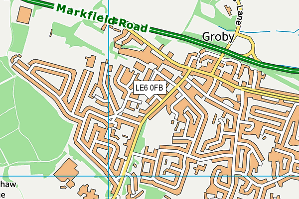 LE6 0FB map - OS VectorMap District (Ordnance Survey)