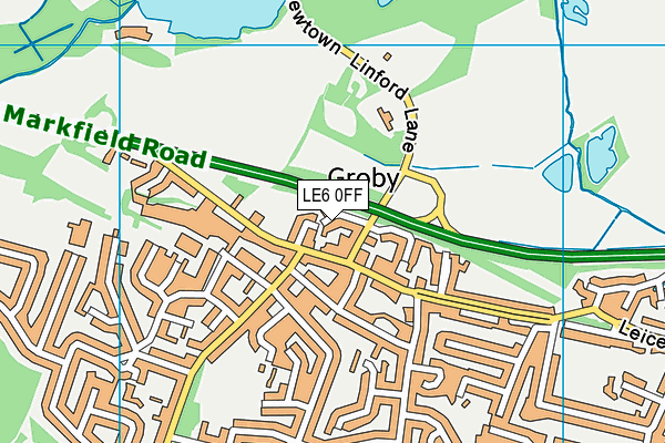 LE6 0FF map - OS VectorMap District (Ordnance Survey)