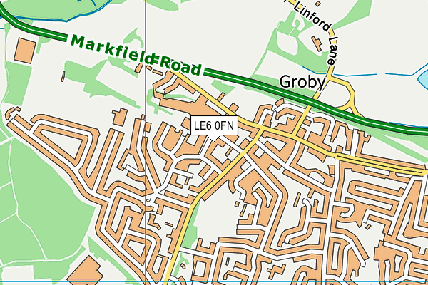 LE6 0FN map - OS VectorMap District (Ordnance Survey)