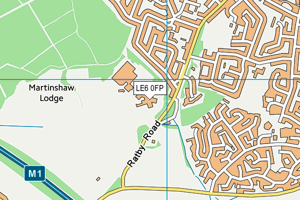 LE6 0FP map - OS VectorMap District (Ordnance Survey)