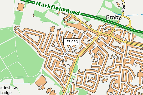 LE6 0FQ map - OS VectorMap District (Ordnance Survey)