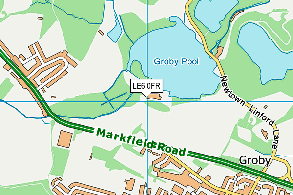 LE6 0FR map - OS VectorMap District (Ordnance Survey)