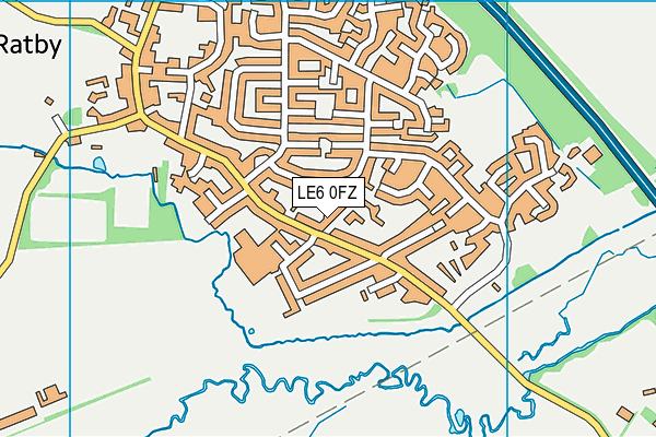 LE6 0FZ map - OS VectorMap District (Ordnance Survey)