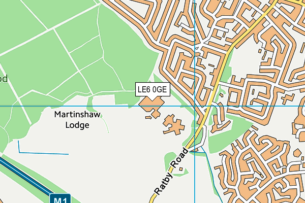 LE6 0GE map - OS VectorMap District (Ordnance Survey)