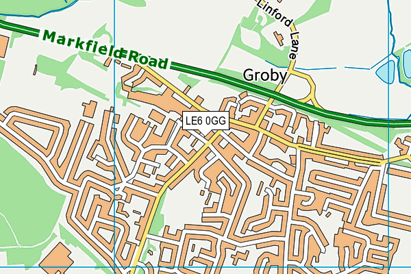 LE6 0GG map - OS VectorMap District (Ordnance Survey)