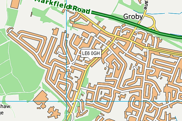 LE6 0GH map - OS VectorMap District (Ordnance Survey)