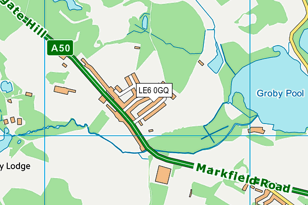 LE6 0GQ map - OS VectorMap District (Ordnance Survey)