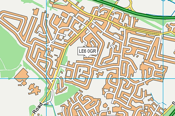 LE6 0GR map - OS VectorMap District (Ordnance Survey)