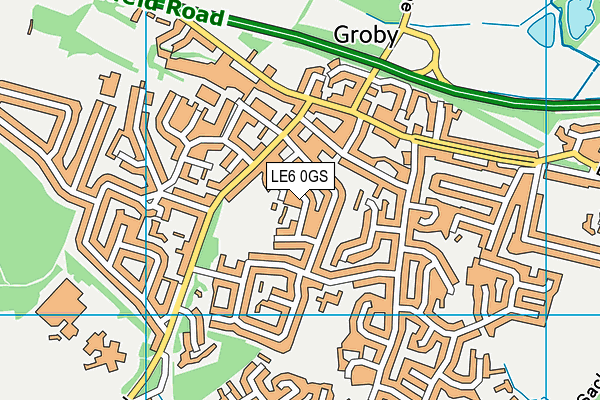 LE6 0GS map - OS VectorMap District (Ordnance Survey)