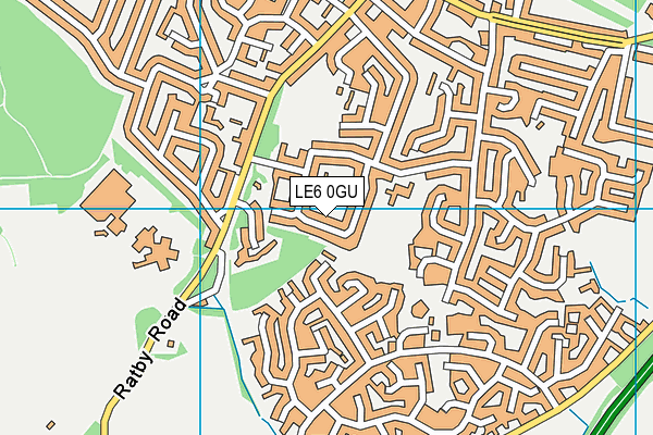 LE6 0GU map - OS VectorMap District (Ordnance Survey)