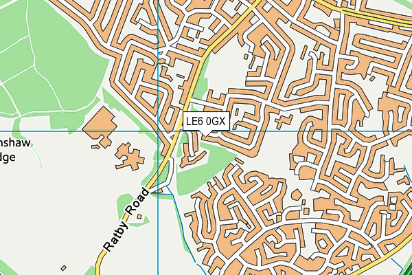 LE6 0GX map - OS VectorMap District (Ordnance Survey)