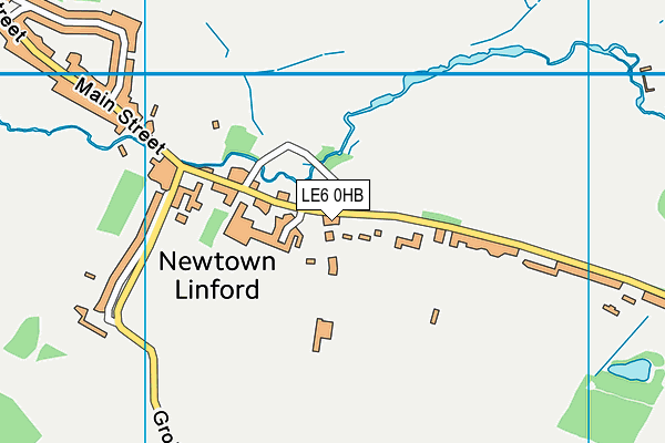 LE6 0HB map - OS VectorMap District (Ordnance Survey)