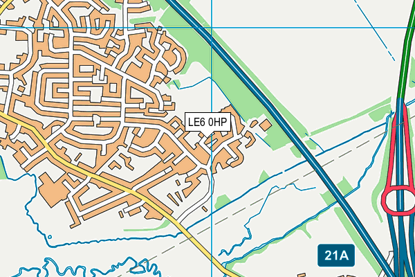 LE6 0HP map - OS VectorMap District (Ordnance Survey)