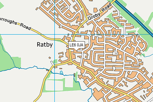 LE6 0JA map - OS VectorMap District (Ordnance Survey)