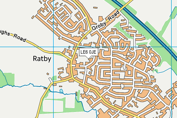 LE6 0JE map - OS VectorMap District (Ordnance Survey)