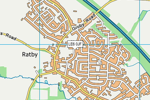 LE6 0JF map - OS VectorMap District (Ordnance Survey)