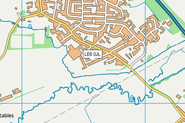LE6 0JL map - OS VectorMap District (Ordnance Survey)
