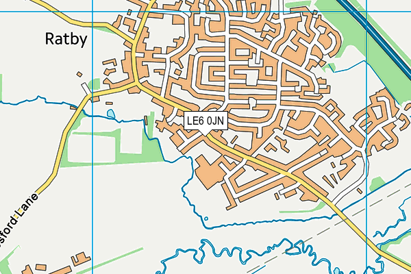 LE6 0JN map - OS VectorMap District (Ordnance Survey)
