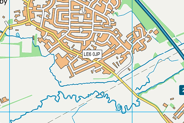 LE6 0JP map - OS VectorMap District (Ordnance Survey)