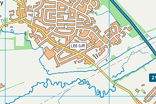 LE6 0JR map - OS VectorMap District (Ordnance Survey)