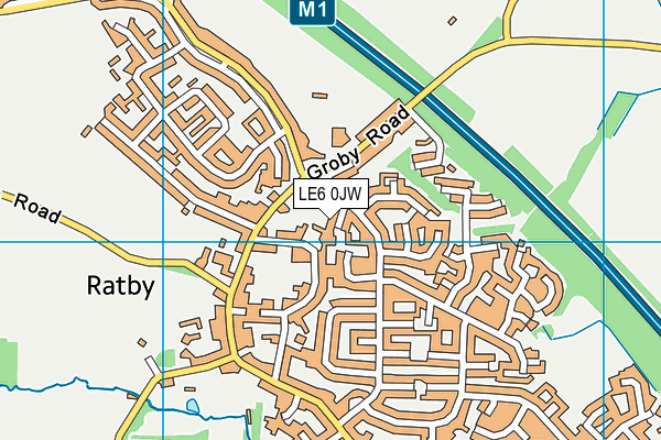 LE6 0JW map - OS VectorMap District (Ordnance Survey)