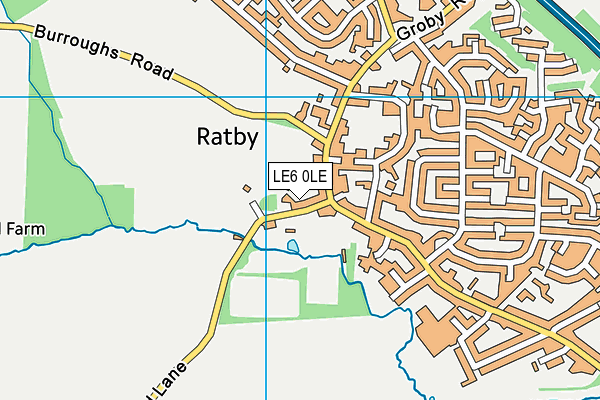 LE6 0LE map - OS VectorMap District (Ordnance Survey)