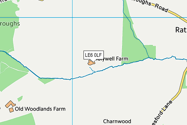 LE6 0LF map - OS VectorMap District (Ordnance Survey)