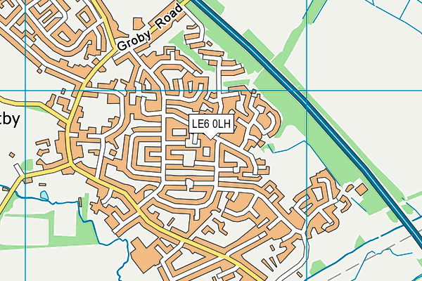 LE6 0LH map - OS VectorMap District (Ordnance Survey)