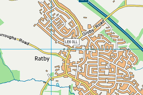 LE6 0LL map - OS VectorMap District (Ordnance Survey)