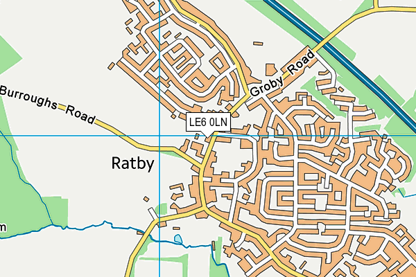 Ratby Village Hall map (LE6 0LN) - OS VectorMap District (Ordnance Survey)
