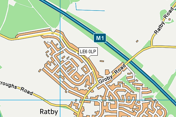 LE6 0LP map - OS VectorMap District (Ordnance Survey)