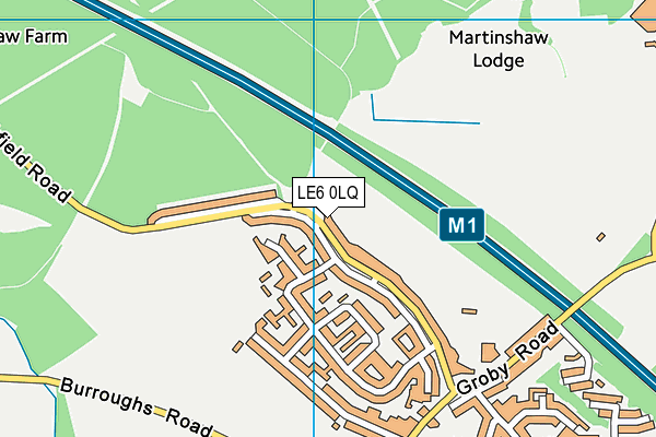 LE6 0LQ map - OS VectorMap District (Ordnance Survey)