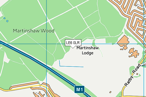 LE6 0LR map - OS VectorMap District (Ordnance Survey)