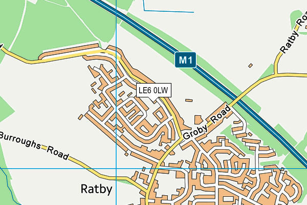 LE6 0LW map - OS VectorMap District (Ordnance Survey)