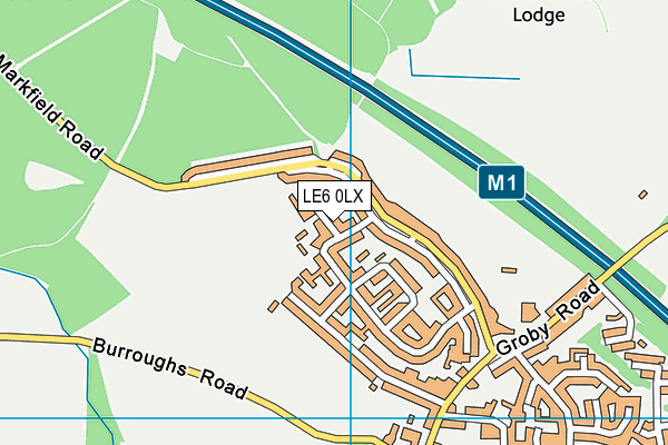 LE6 0LX map - OS VectorMap District (Ordnance Survey)