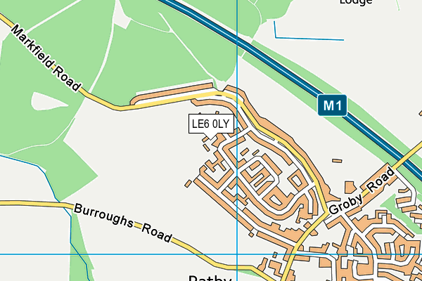 LE6 0LY map - OS VectorMap District (Ordnance Survey)